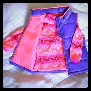 Vibrant sweater and vest combo